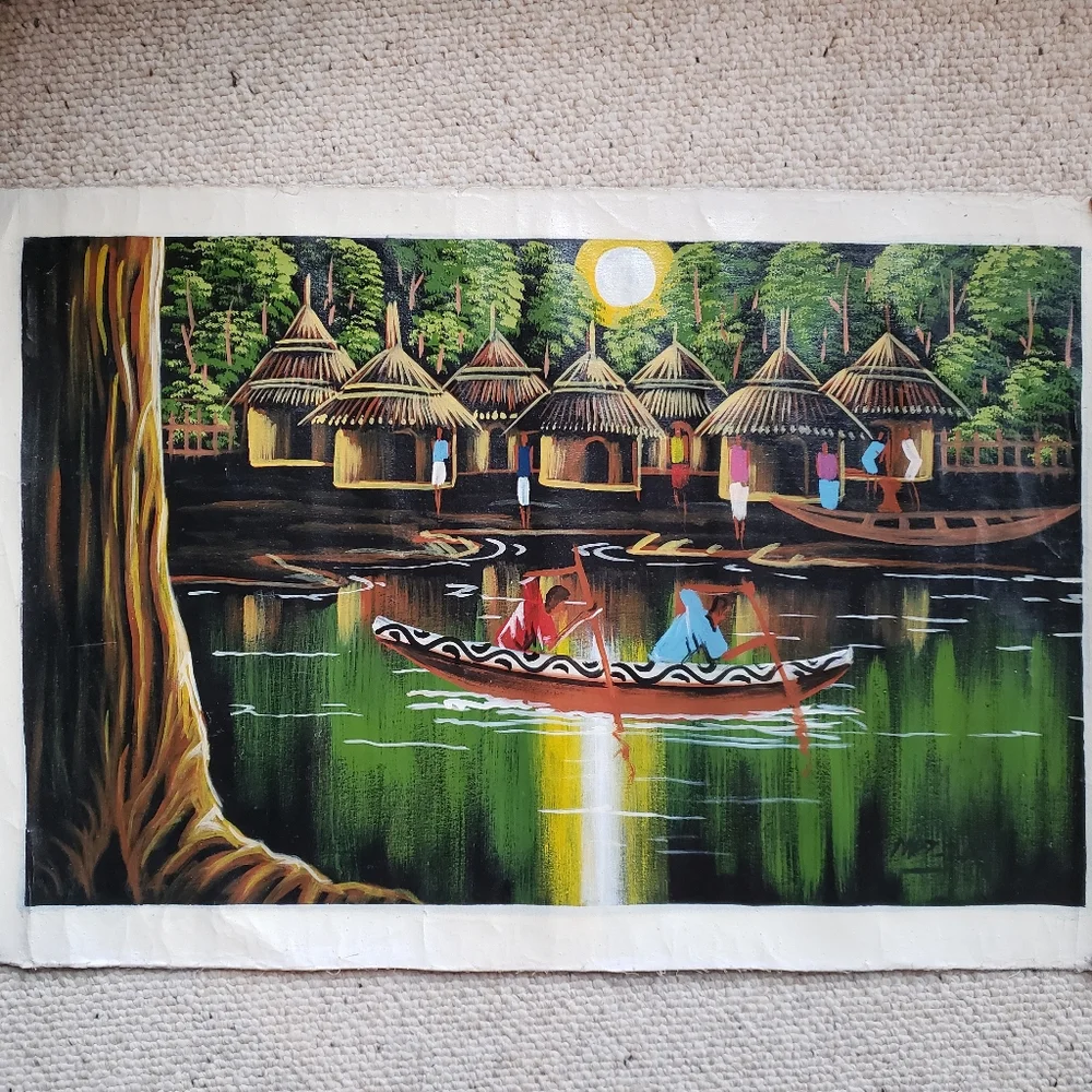 Ghana original oil painting on canvas